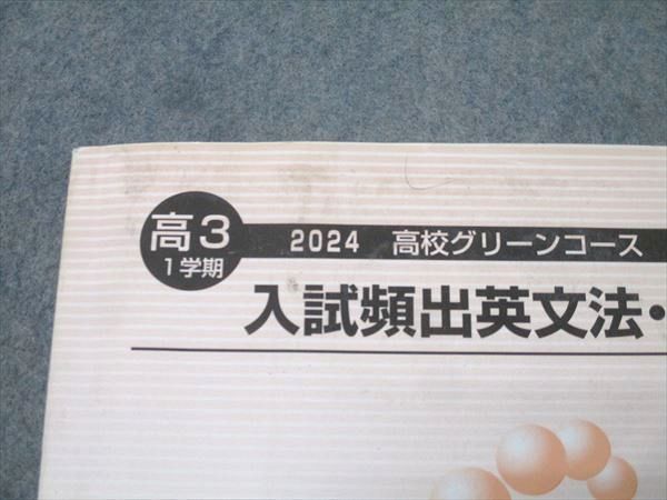 河合塾 高3 高校グリーンコース 英語 入試頻出英文法・語法