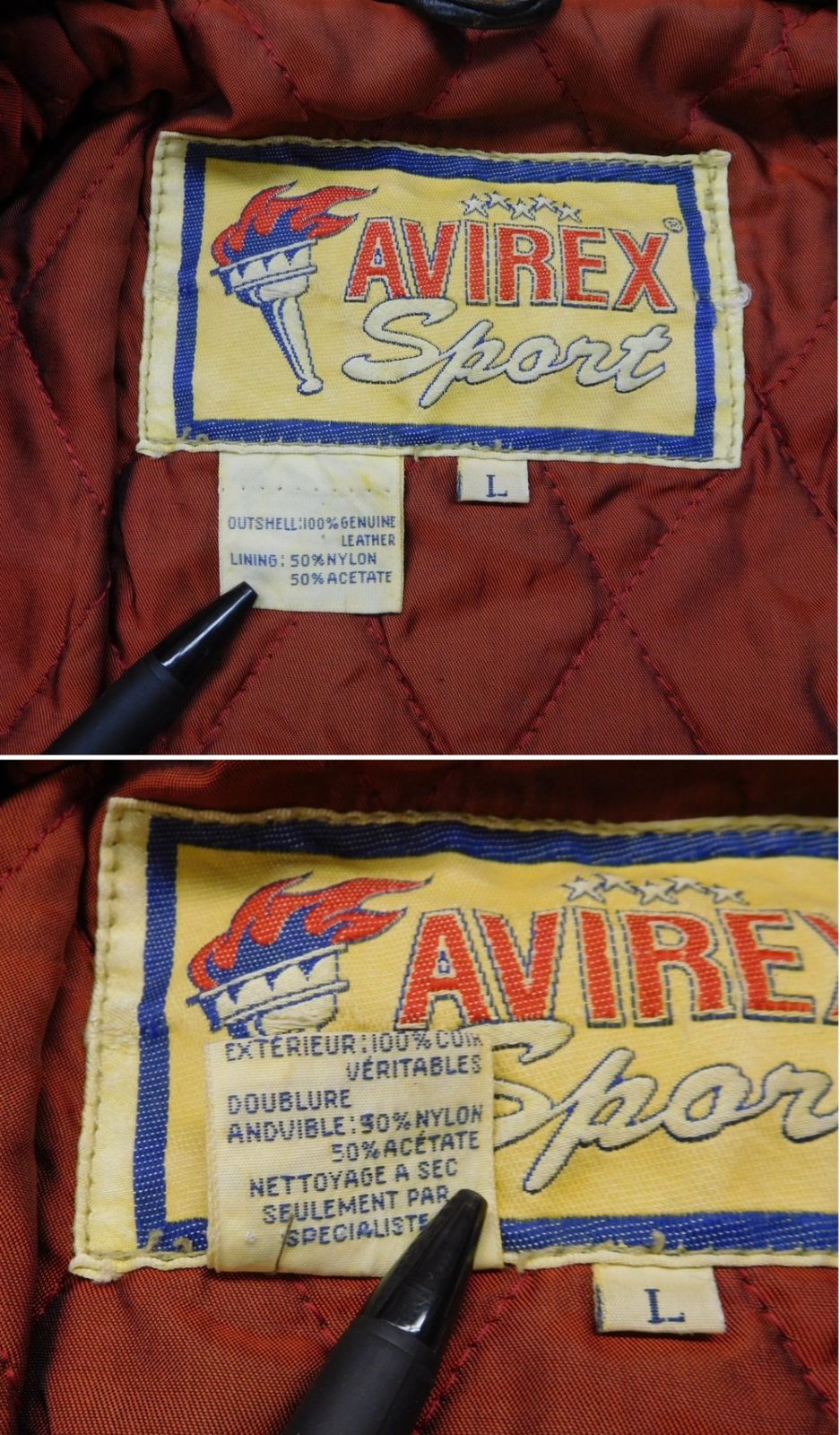 AVIREX アヴィレックス レザージャケット D-TK 9056 韓国製 size:L AVIREX アヴィレックス レザージャケット D-TK 9056 韓国製 size:L囗T