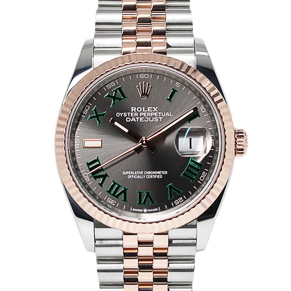 アユマン様 ロレックス デイトジャスト 36 ウォッチ：オイスタースチール＆エバー
