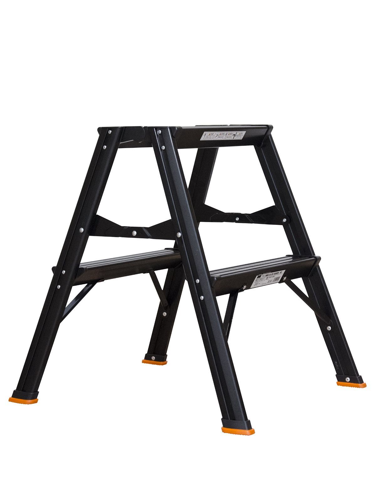 Color ブラック_Style 2段_PatternName 単品 TRUSCO トラスコ アルミ製踏台 2段 高強度型 黒 TSAF-2-BK