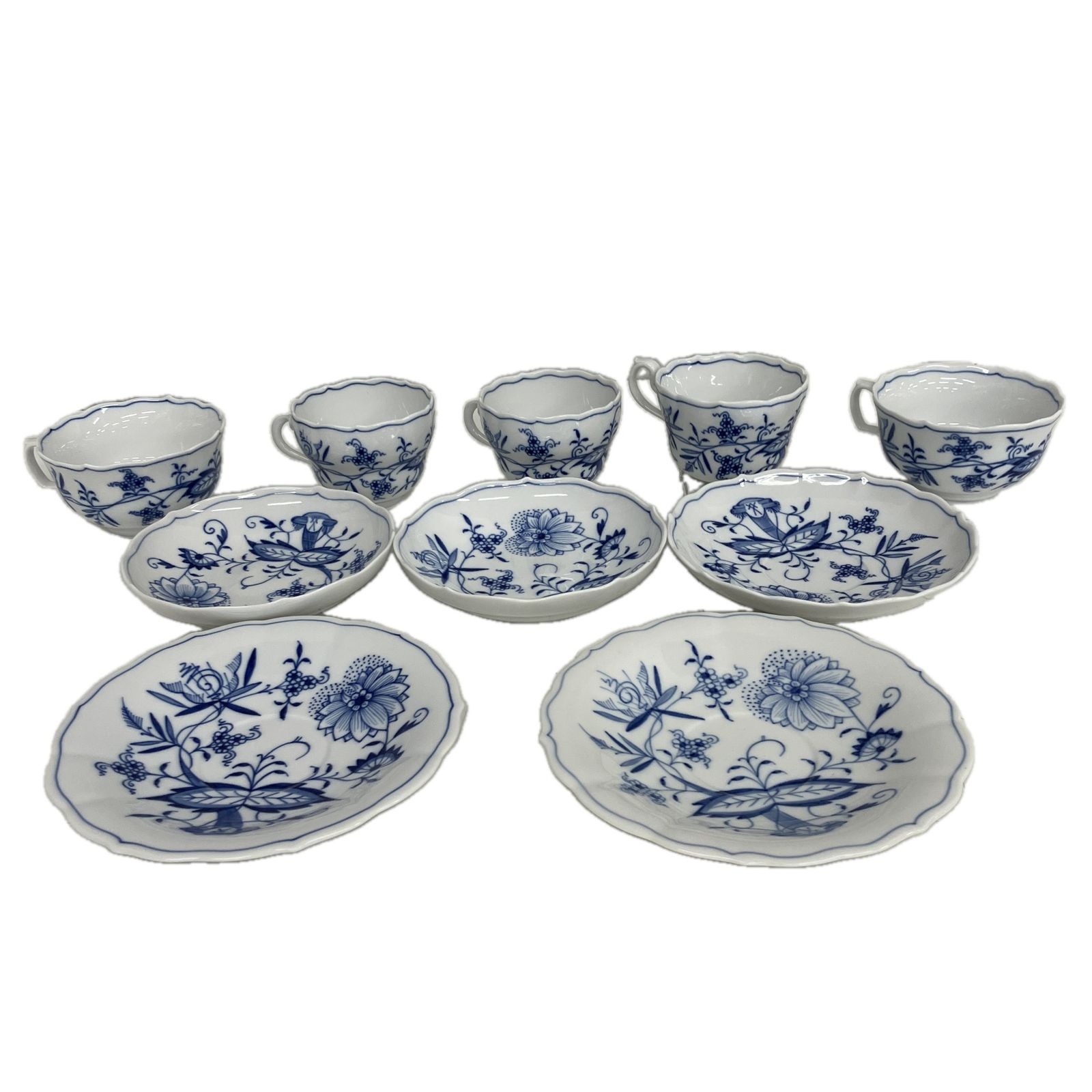 Meissen ブルーオニオン カップ-ソーサー 5客セット マイセン 西洋食器 ドイツ S10517392