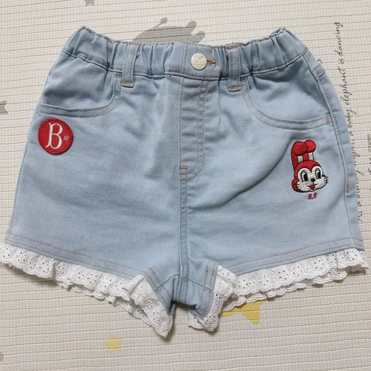 状態良好) ベベッドピノ マーシー・バニー デニムパンツ 100