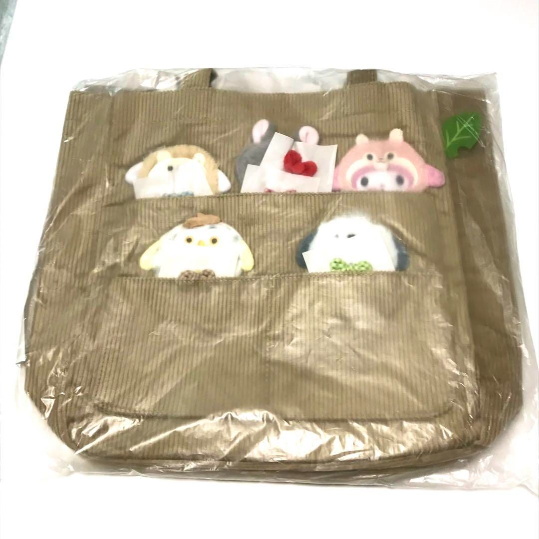 【新品未使用】サンリオ　森の小動物　フォレストどうぶつ　トートバッグ　ベロア 新品未使用】サンリオ 森の小動物 フォレストどうぶつ トート