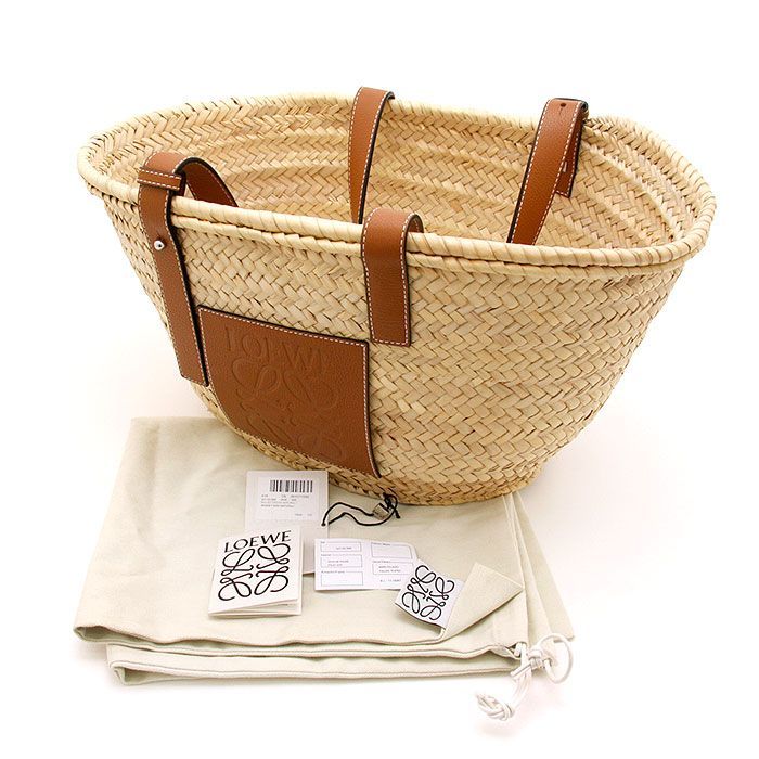 中古美品】ロエベ かごバッグ Basket バスケットバッグ ミディアム