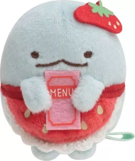 中古】ぬいぐるみ とかげ てのりぬいぐるみ 喫茶すみっコでいちご