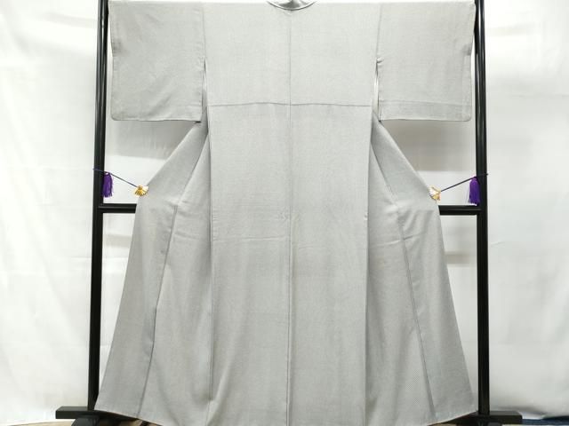 平和屋1□夏物 小紋 立涌吉祥文 黒地 洗える着物 CAAE1696gh