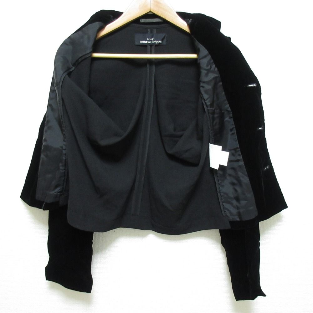 トリココムデギャルソン】ファーコート ジャケット 黒 ブラック AD1995