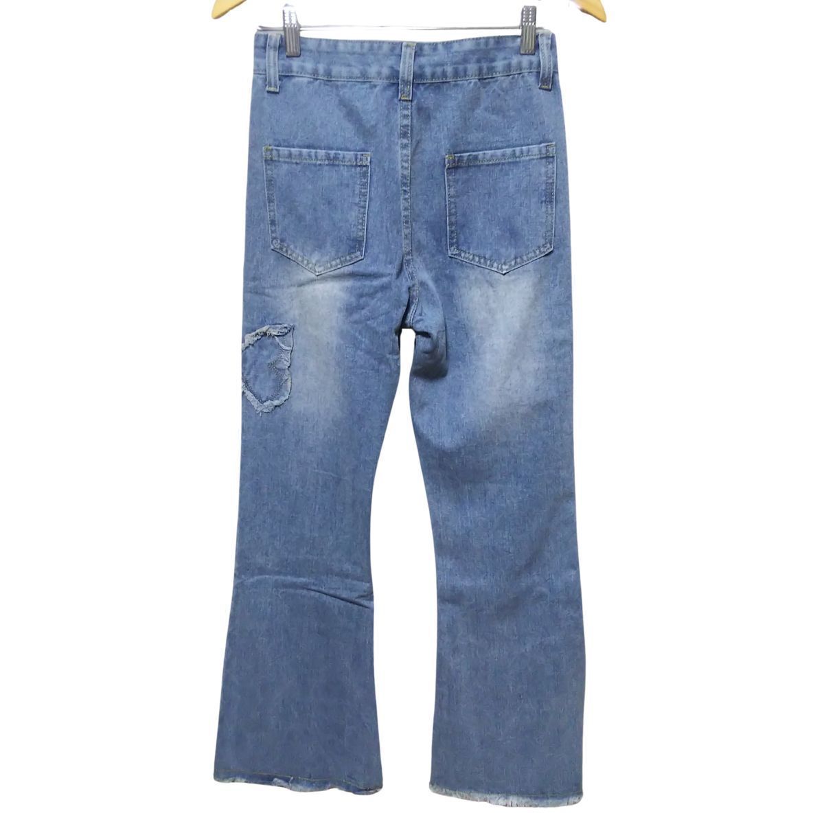 パンツ レディース デニム ブーツカット ワイド 細身 ユニーク