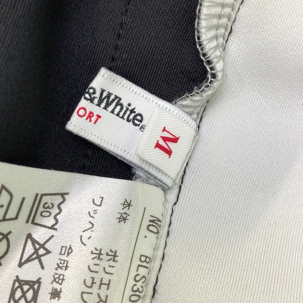 サイズ：M BLACK&amp;WHITE ブラックアンドホワイト  ハイネック 半袖ワンピース  ホワイト系 [240101459995] ゴルフウェア レディース ストスト Black＆White BLACK&WHITE ブラックアンドホワイト ハイネック
