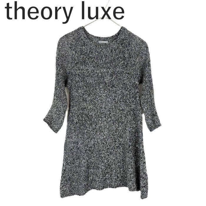 美品★極上★セオリーtheory★Ssize/7号★カーディガン黒Q513 Theory リバーシブルムートンベスト