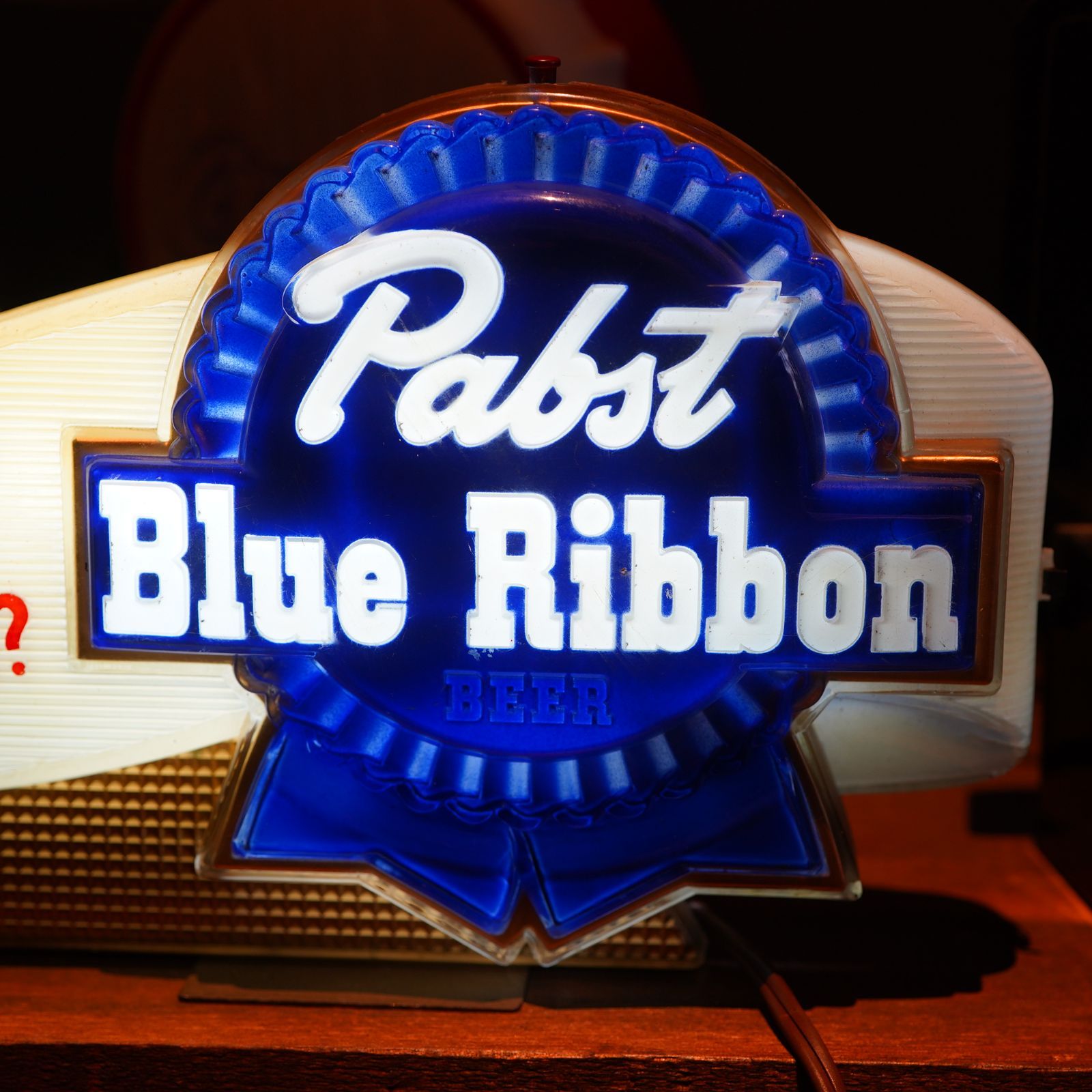 【10％OFF】 Pabst 1950's Blue アメリカンヴィンテージ ライトサイン Ribbon 看板