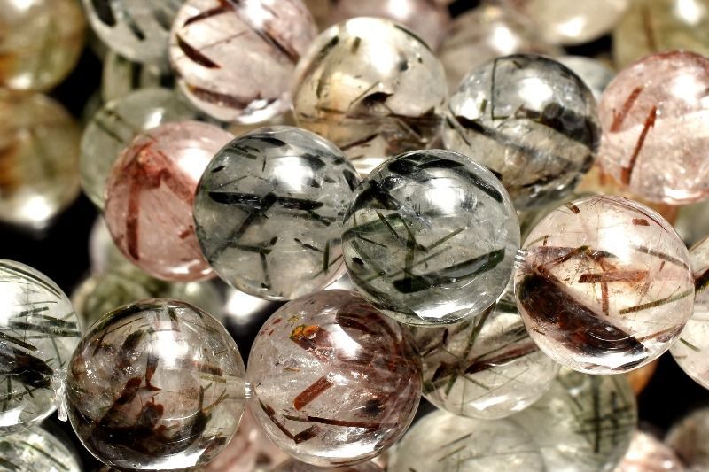 希少ルチルクォーツ ミックスルチル ブレスレット【大玉 約14mm~16mm