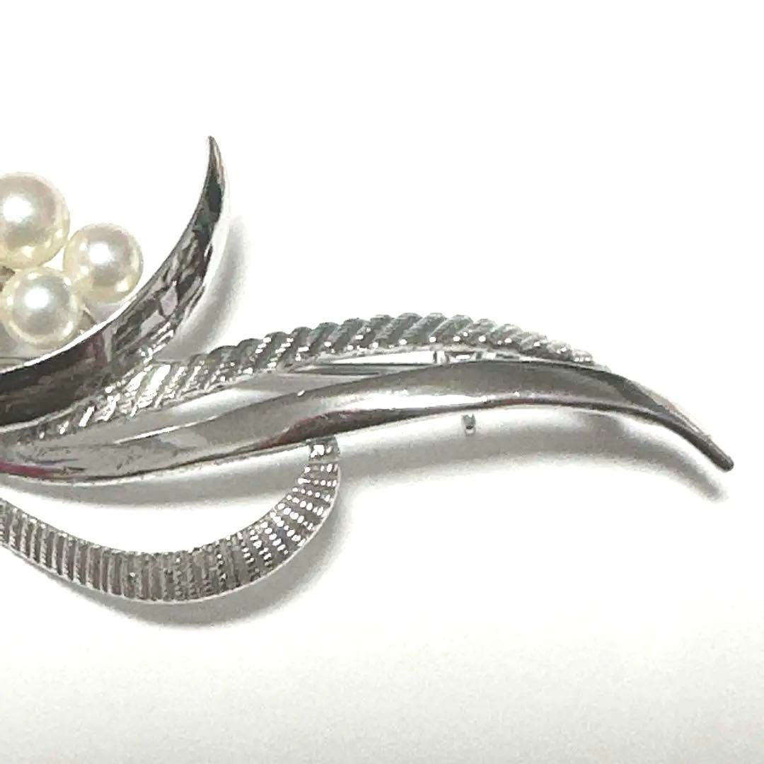 MIKIMOTO ミキモト ブローチ パール8連 約5mm～約4mm シルバー - メルカリ