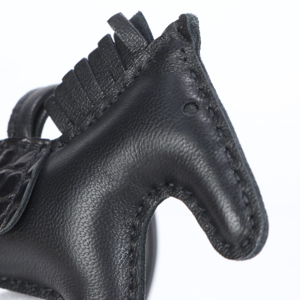 エルメス HERMES バッグチャーム ロデオPM タッチ クロコ HERMES エルメス チャーム ロデオ PM タッチ SO BLACK ソーブラック 黒