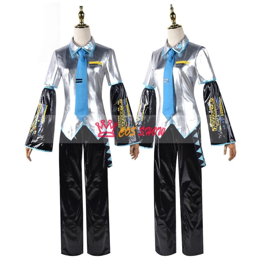 ボーカロイド VOCALOID2 初音ミクオ風 コスプレ衣装 cosplay エナメル革製 ウィッグ追加 仮装 イベント クリスマス ハロウィン ステー