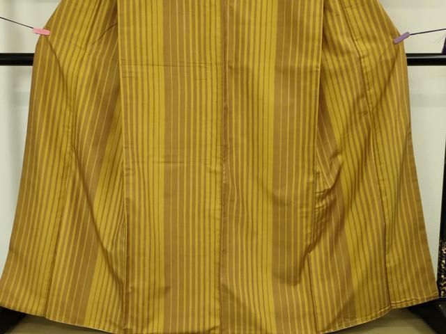 平和屋本店□極上 本場黄八丈 綾織 紬 間道 逸品 DZAA5554kh5