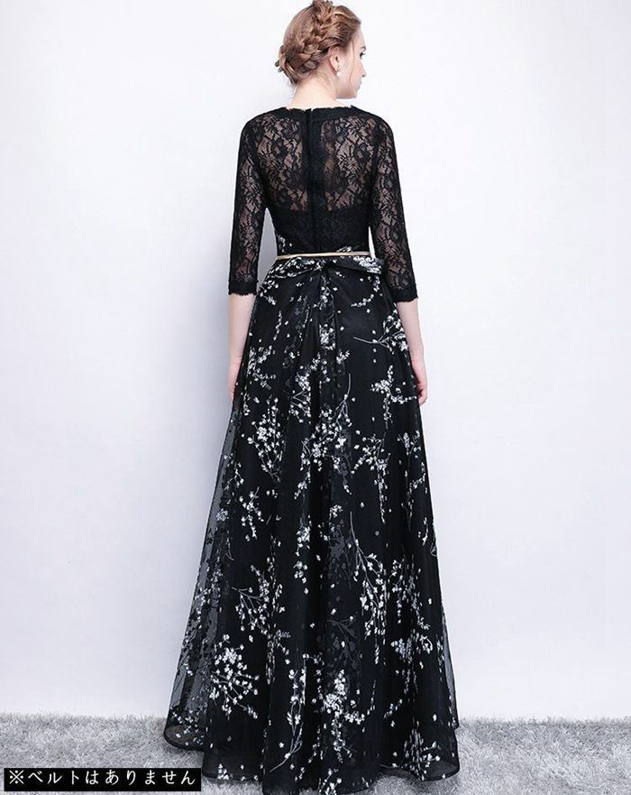 ロング丈パーティードレスレディース発表会およばれ宴会イブニングドレスシンプル花嫁結婚式謝恩会ドレス演奏会同ワンピース