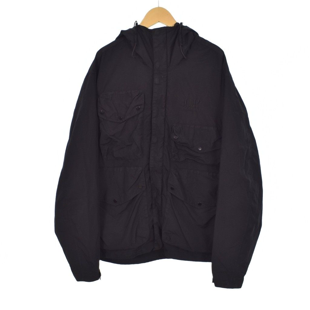 シーピーカンパニー C.P.COMPANY FLATT NYLON GOGGLE JACKET フラット ナイロン ゴーグル ジャケット マウンテンパーカー 黒 ブラック 18CMOW050A 005991G