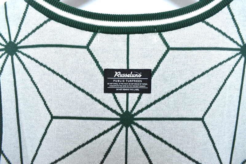 新品 ラッセルノ ゴルフ 幾何学柄 ニット ベスト ホワイト 5 L