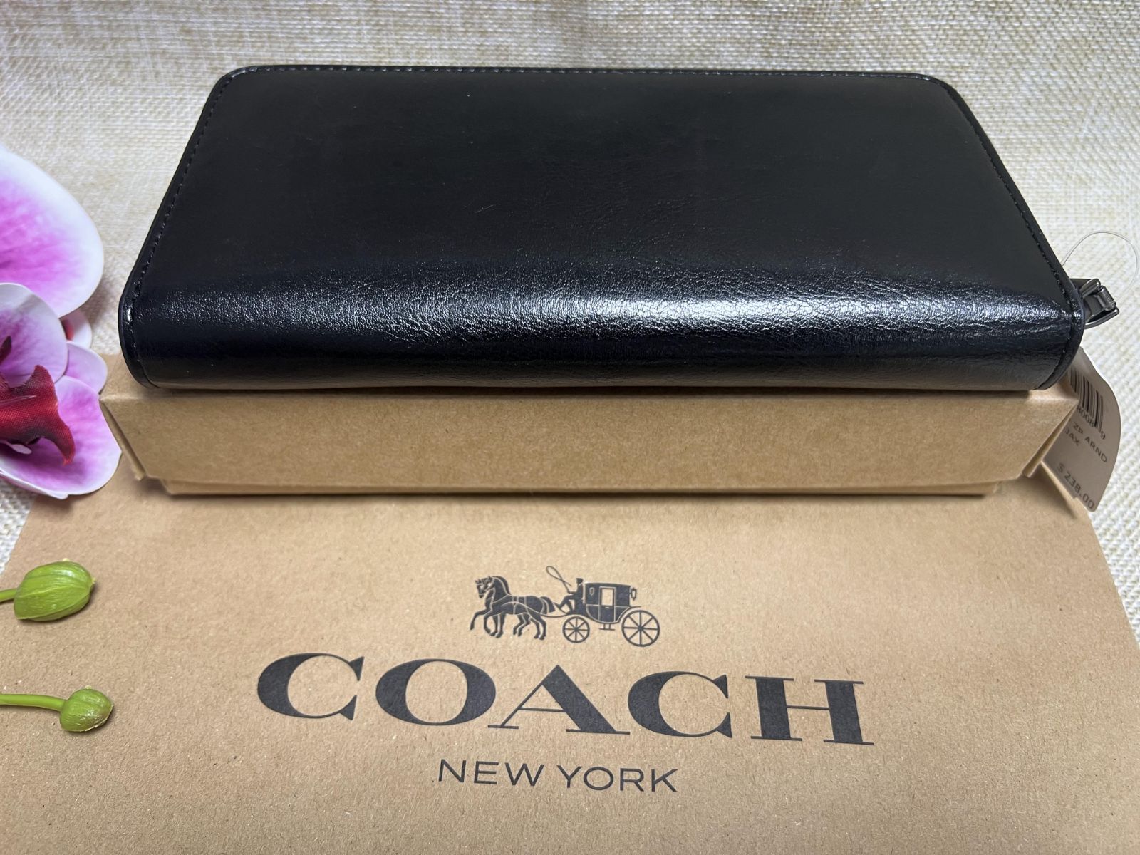 COACH 長財布 財布 アコーディオン ウォレット スポーツ カーフ レザー 