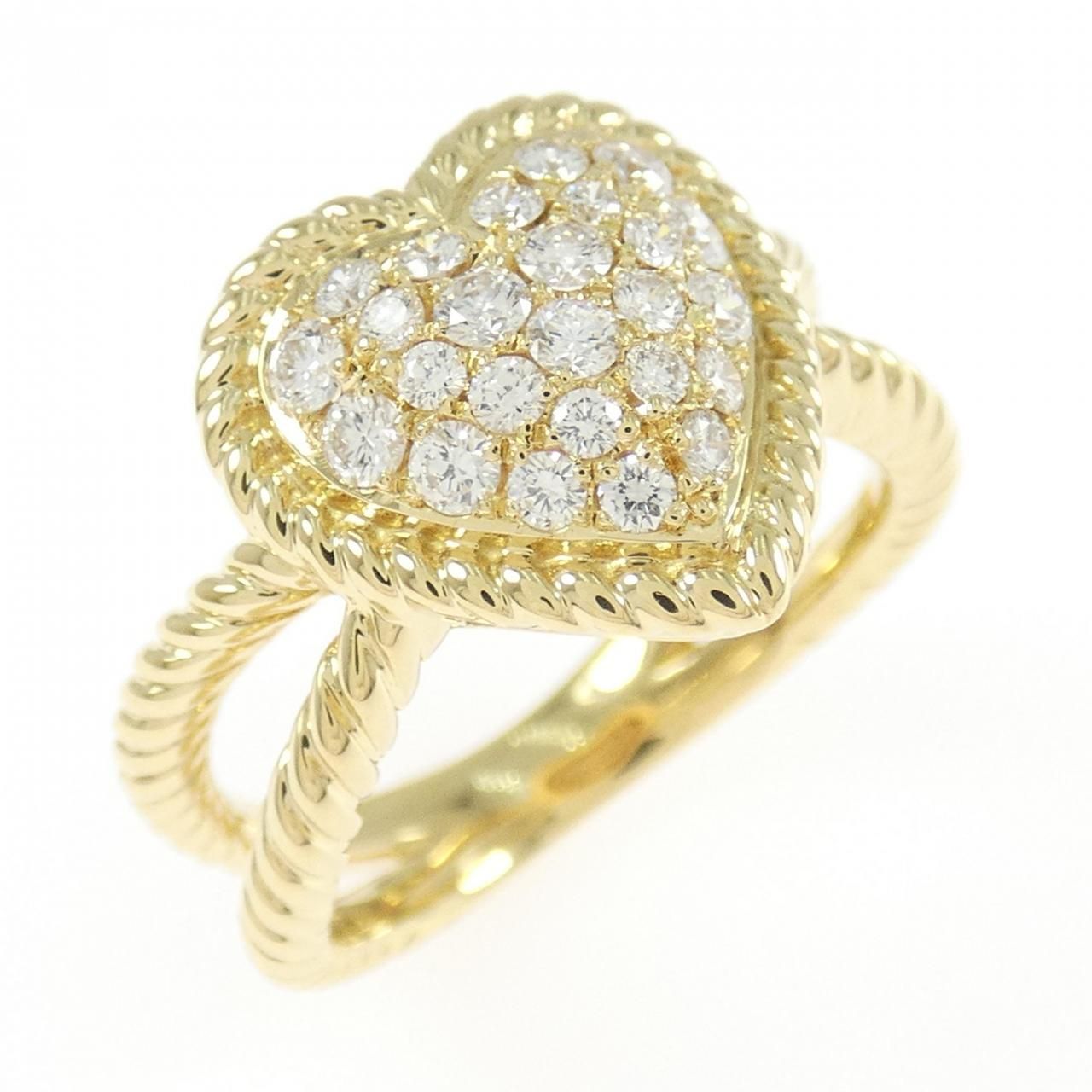 星の砂 ハート ダイヤモンド リング 0.41CT