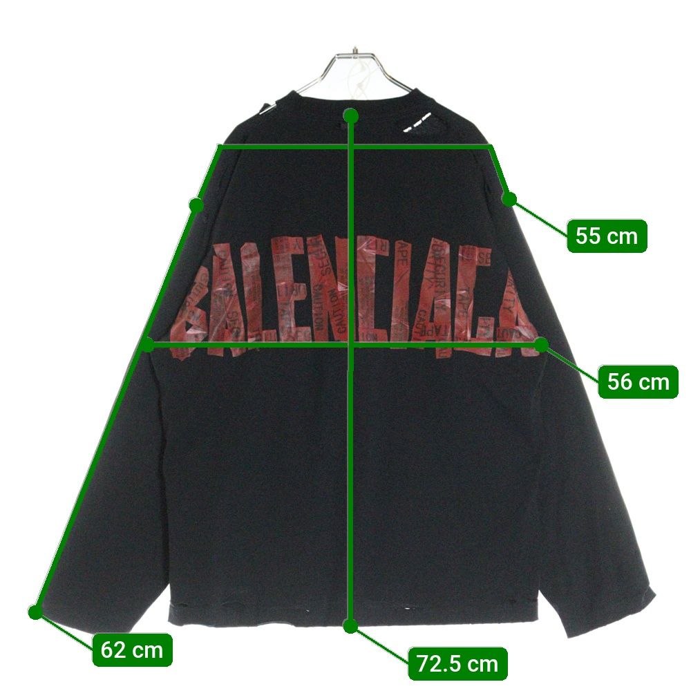 BALENCIAGA (バレンシアガ) 25SS セキュリティーテープロゴ 長袖T