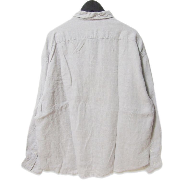 PORTER CLASSIC ロールアップシャツ　リネン　ベージュ　Mサイズ PORTER CLASSIC ロールアップシャツ リネン ベージュ Mサイズ