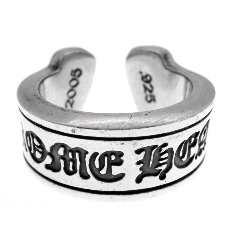 クロムハーツ CHROME HEARTS LG SCROLL LABEL ラージ スクロールラベル シルバー リング w24611
