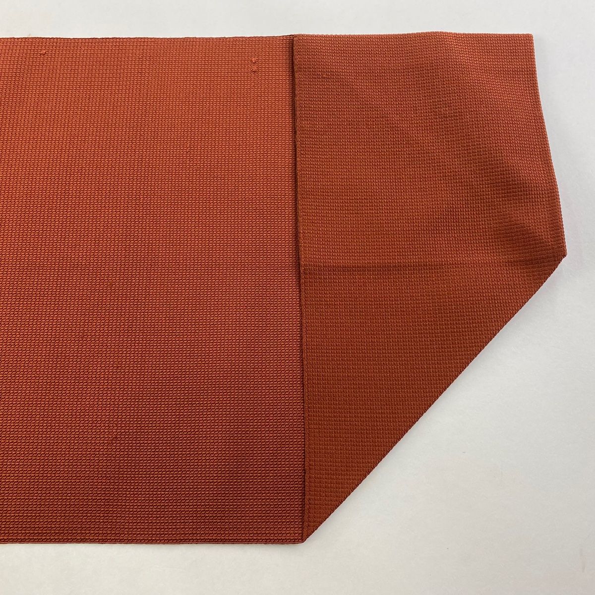 美品】 名古屋帯 秀品 松葉仕立て 八寸名古屋帯 紬地 動物 赤茶