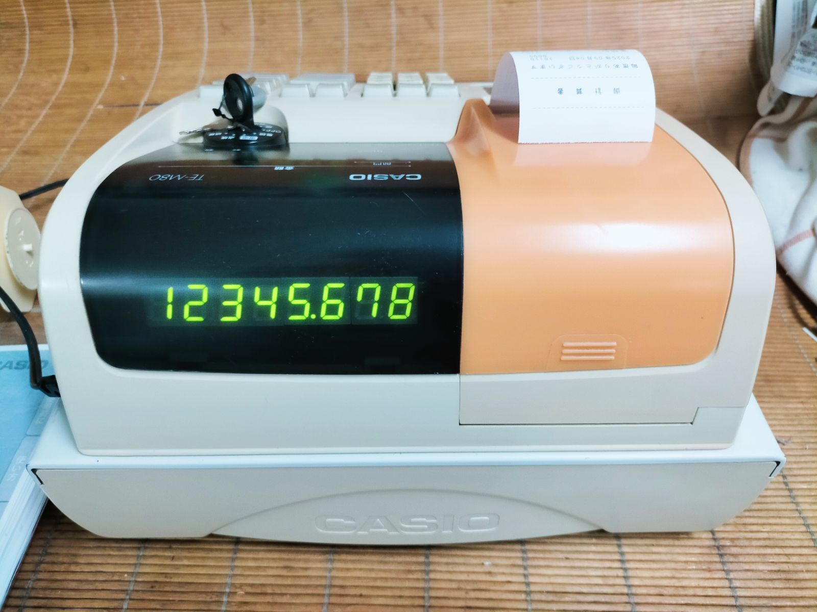 カシオレジスター TE-M80 中古品 人気機種感熱紙 送料無料