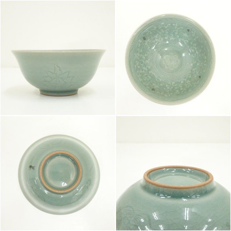 高麗青磁の椀　骨董　古道具 高麗青磁の椀 骨董 古道具