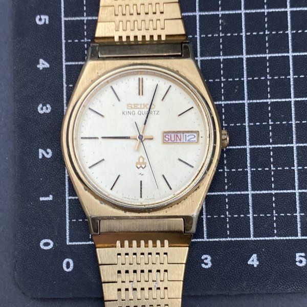 G0117I80 可動 SEIKO KING QUARTZ セイコー キングクォーツ 5856-7030