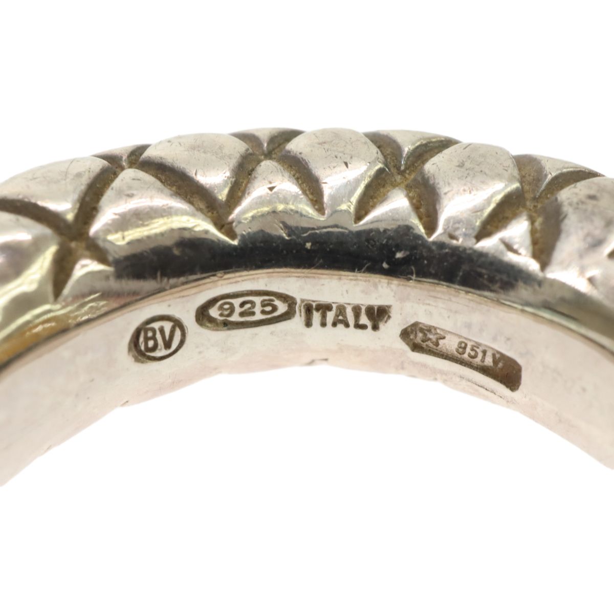 BOTTEGA VENETA♪イントレチャート リング♪11号 ♪シルバー♪ ボッタ