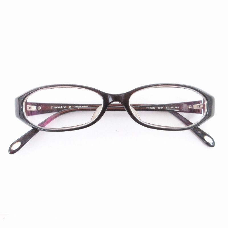 ティファニー TIFFANY & CO. メガネ 眼鏡 度入り オーバル型 TF2026 茶  