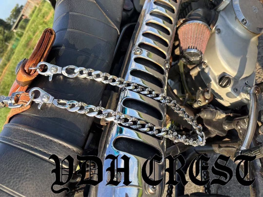 バイカーシルバープレーンチェーン 刻印有り