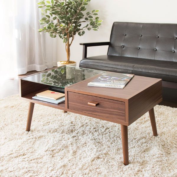 北欧 センターテーブル ※残りわずか！ 送料無料】 リビングテーブル セラミック 天板 大理石柄 収納 引き出し