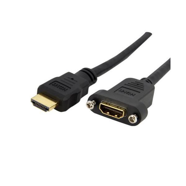 まとめ StarTech.com ハイスピードHDMIケーブル 91cm オス-メス ブラック HDMIPNLFM3 1本 ×3セット