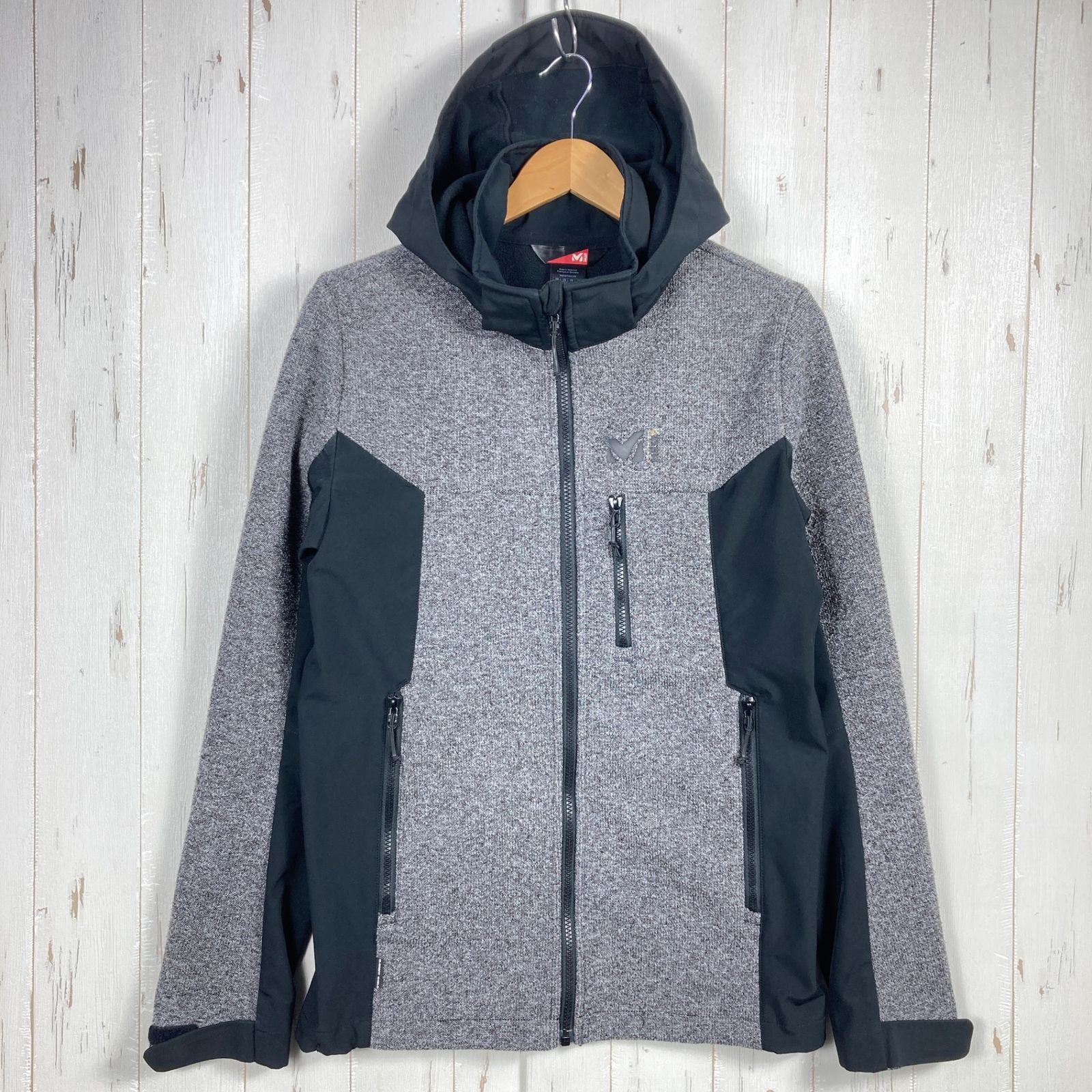 Men s XS グレー系 Millet ミレー パユン フーディー Payun Hoodie ニット調 フリース 防風 ソフトシェル ジャケット MIV7977 Men s フリース アウター ジャケット トップス ウェア