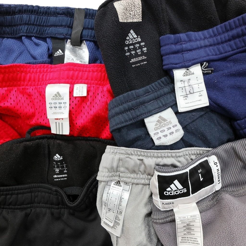 お楽しみに。 古着卸 アディダス adidas ジャージ パンツ 8枚セット メンズ L ジョガーパンツ マルチ 古着 NC0885