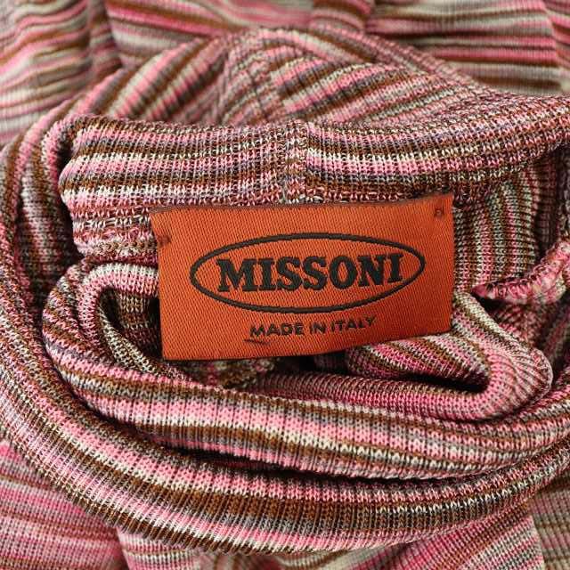 2024年激安 ミッソーニ MISSONI カットソー ニット 半袖 タートルネック 総 ニット+セーター