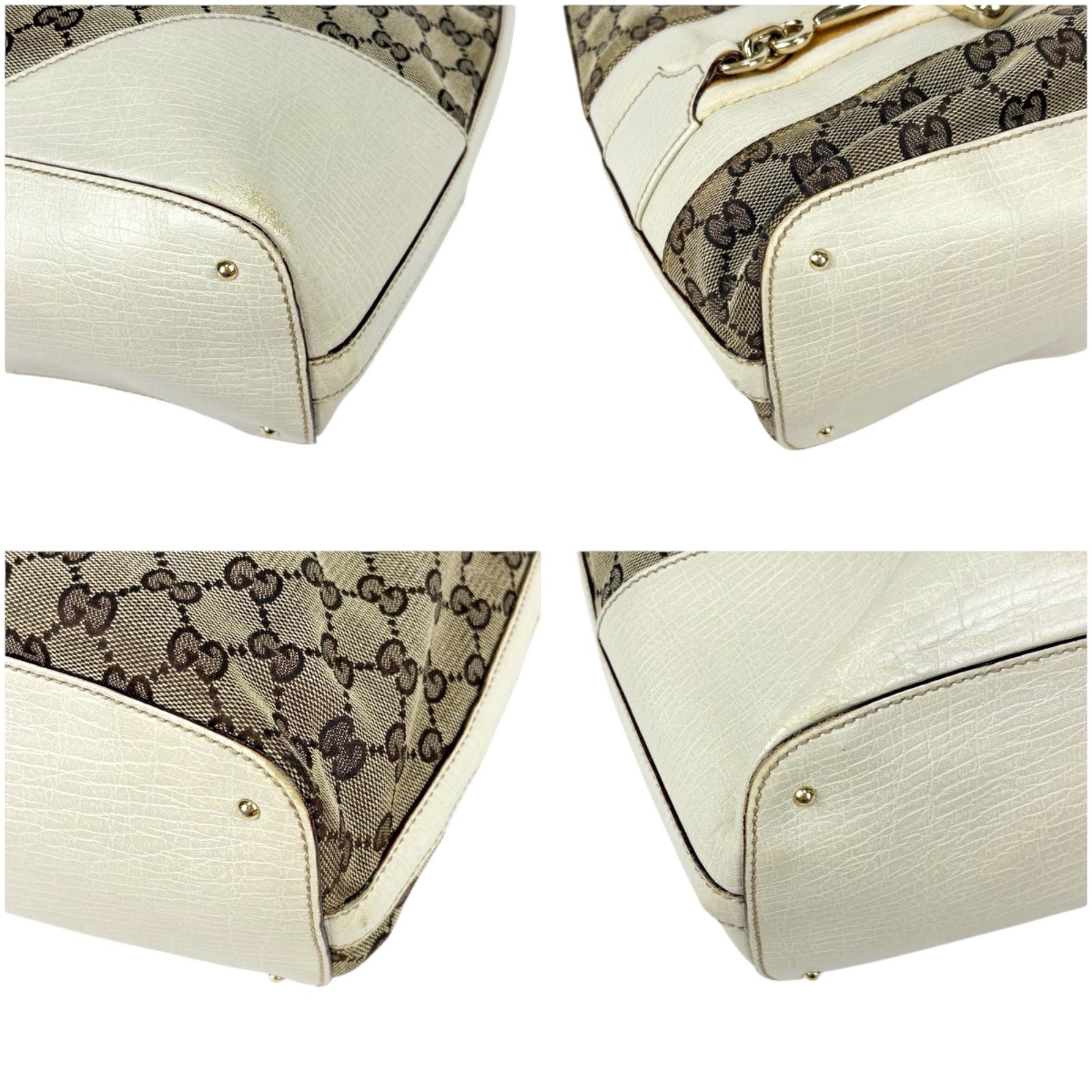 GUCCI グッチ トートバッグ ハスラービット ホースビット GGキャンバス 