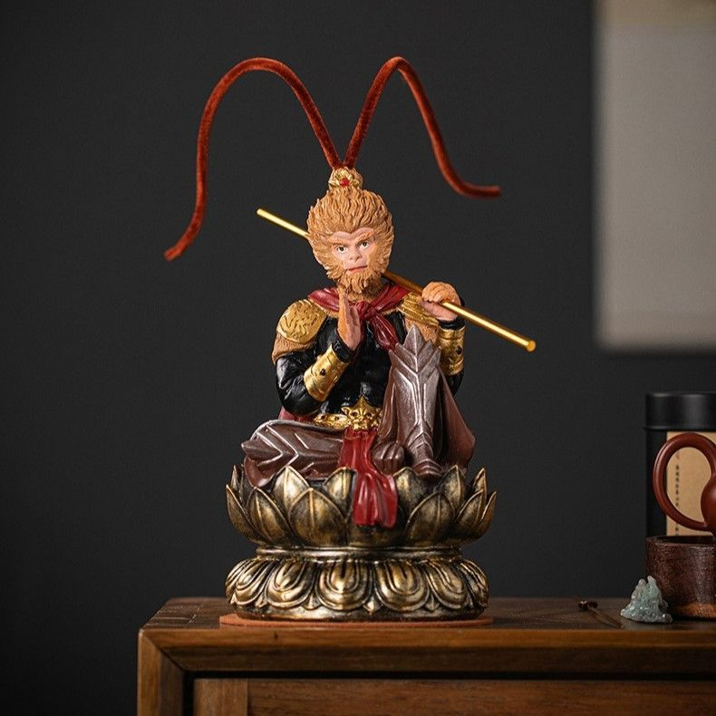 孫悟空 置物 工場 孫悟空 置物 オブジェ 赤 レッド ハヌマーン