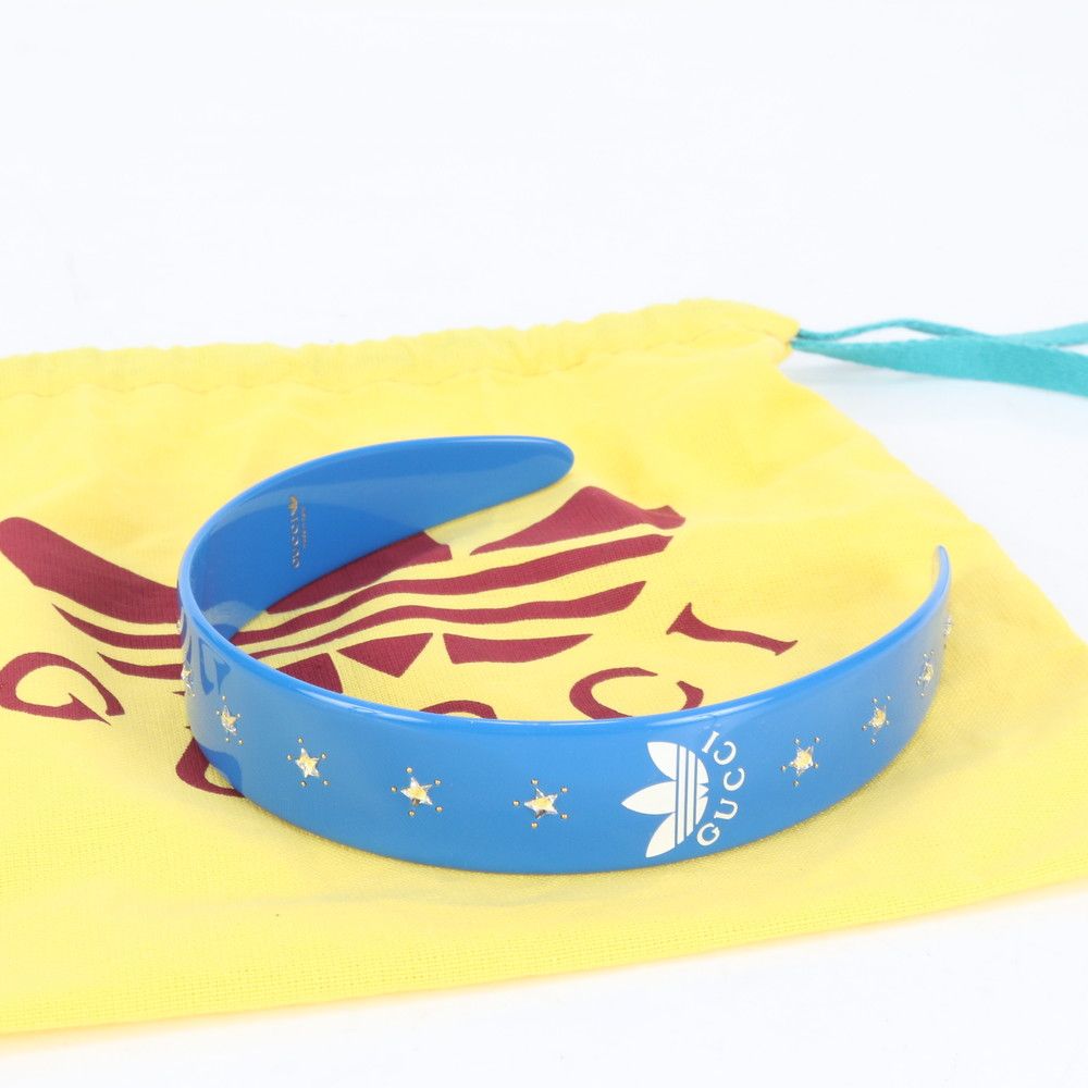 グッチ × アディダス トレフォイル カチューシャ スター ビジュー スタッズ ヘア レディース EEE CQ6-4