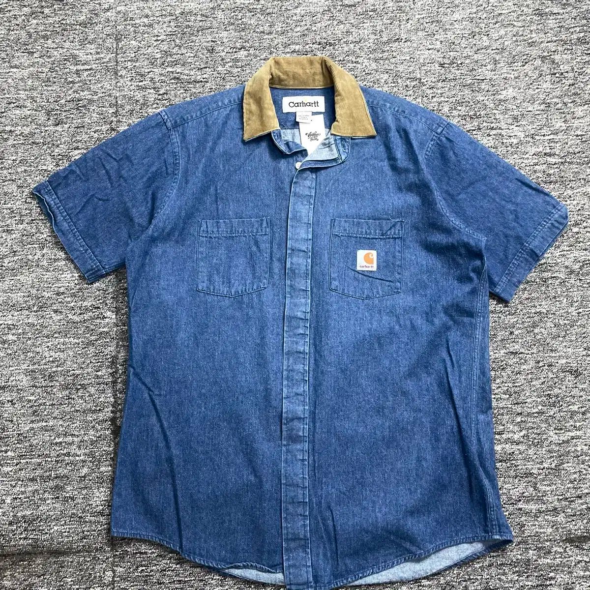Carhartt カーハート オリジナル オーバーサイズ デニム 半袖 シャツ y 121