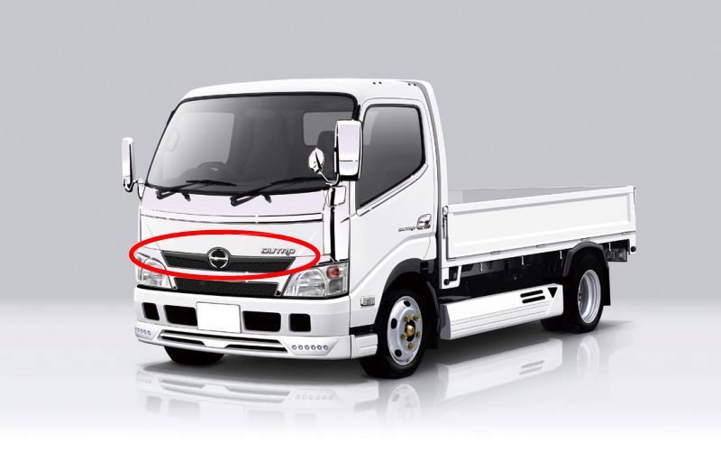 日野 デュトロ カスタムペイント済 イエローゴールド仕様 エンブレム 