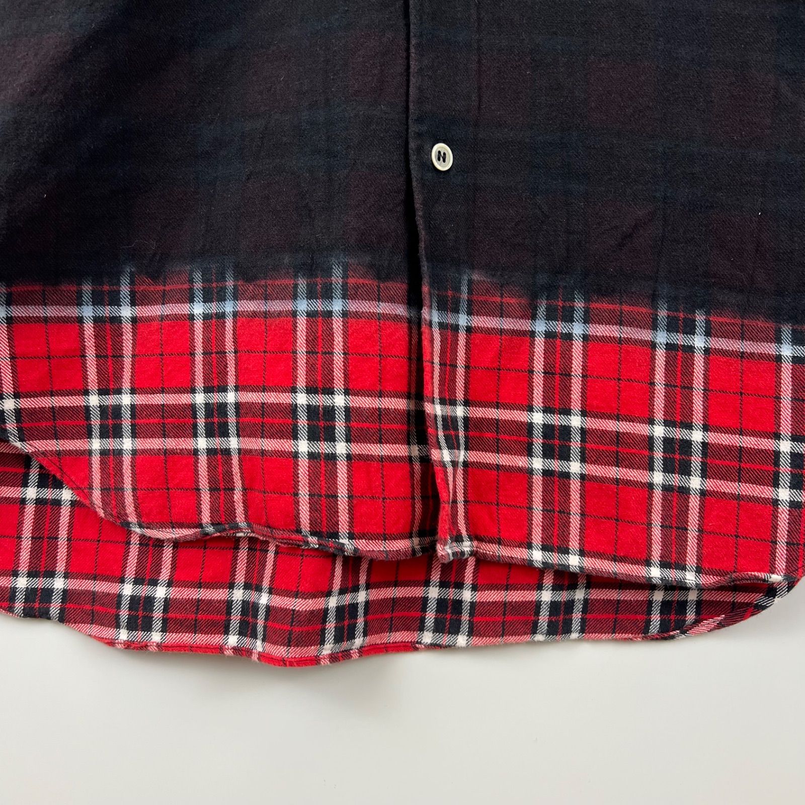 BLACK COMME des GARCONS CDG 00s AD2009 plaid dye L/S shirts S 1D