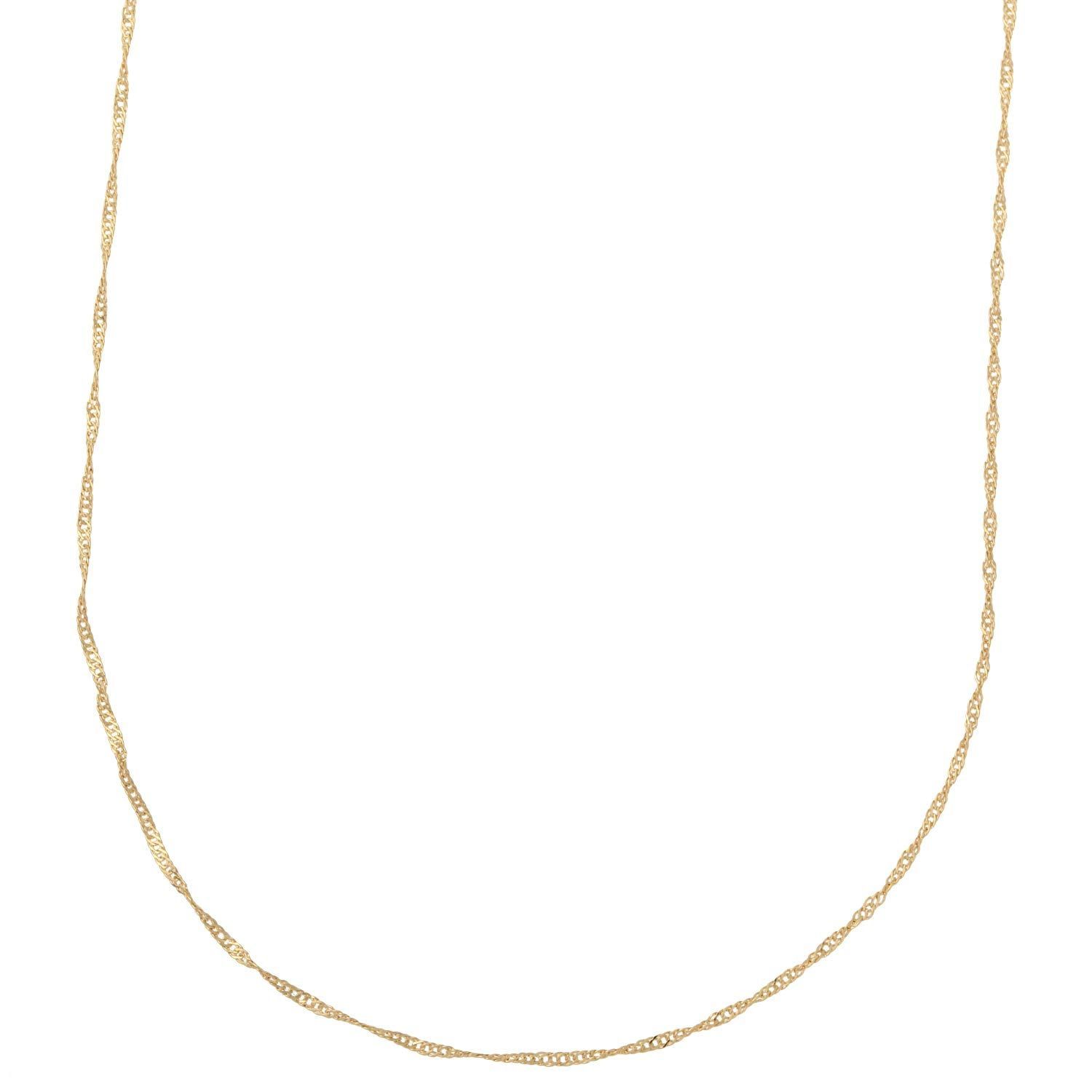 18金ネックレス フェアリーカレット K18 スクリューチェーン 40cm 幅0.9mm 約0.75g