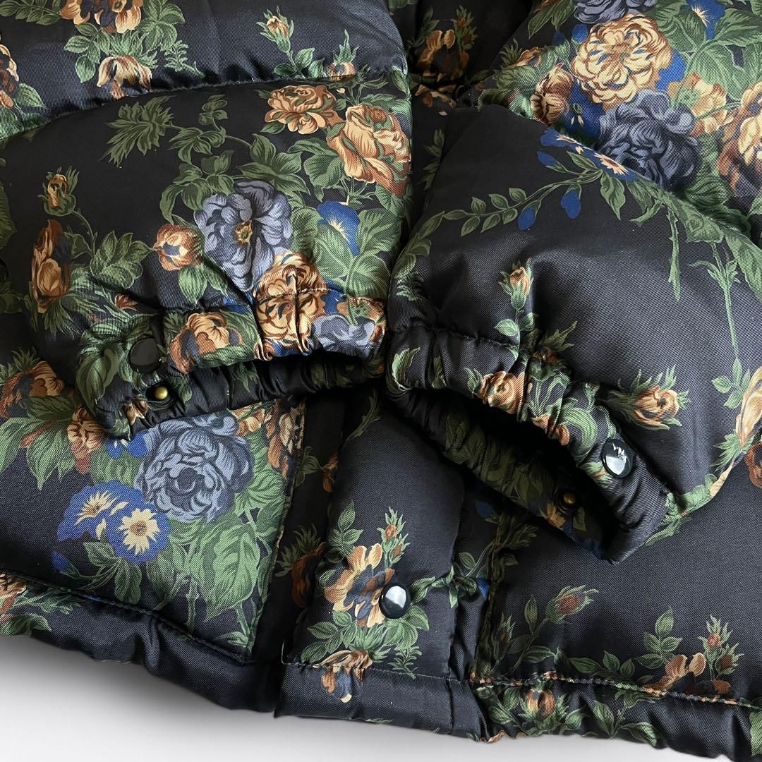 90s】NAF NAF 花柄 フラワー ダウン ブラック ナフナフ 2000000013701