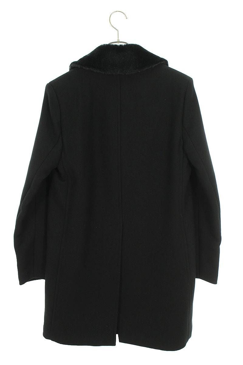 サンローランパリ 16AW フェイクファー 裏地キルティング コート 44