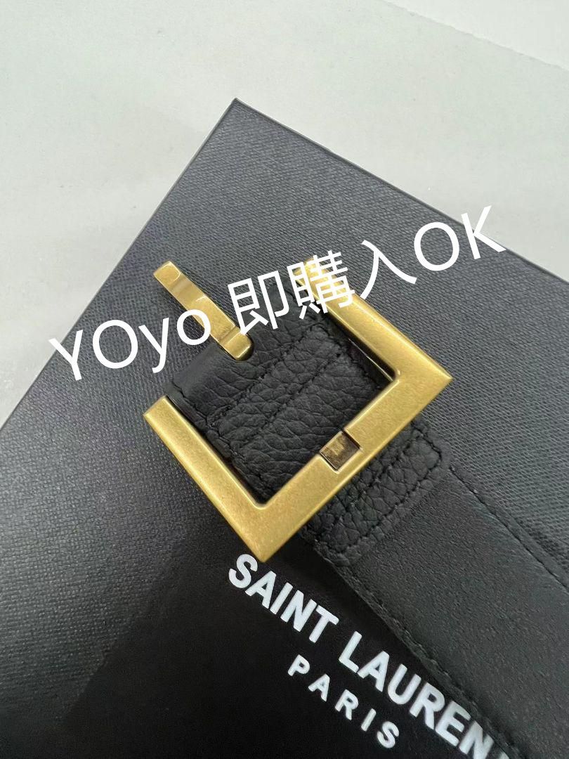 新品未使用 SAINT LAURENT サンローラン ベルト ゴールド 幅 ： 3cm